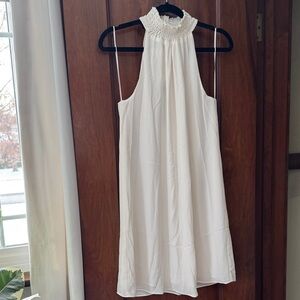 Krisa off White Sleeveless Mini Dress